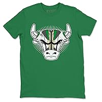 3 Lucky Green Design Printed Sneaker Bull Head Sneaker Matching T-Shirt
