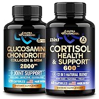 NUTRAHARMONY Glucosamine Chondroitin Capsules & Cortisol Support Complex
