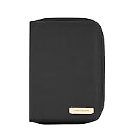 Travelon RFID Blocking Passport Zip Wallet, Black, 4.5