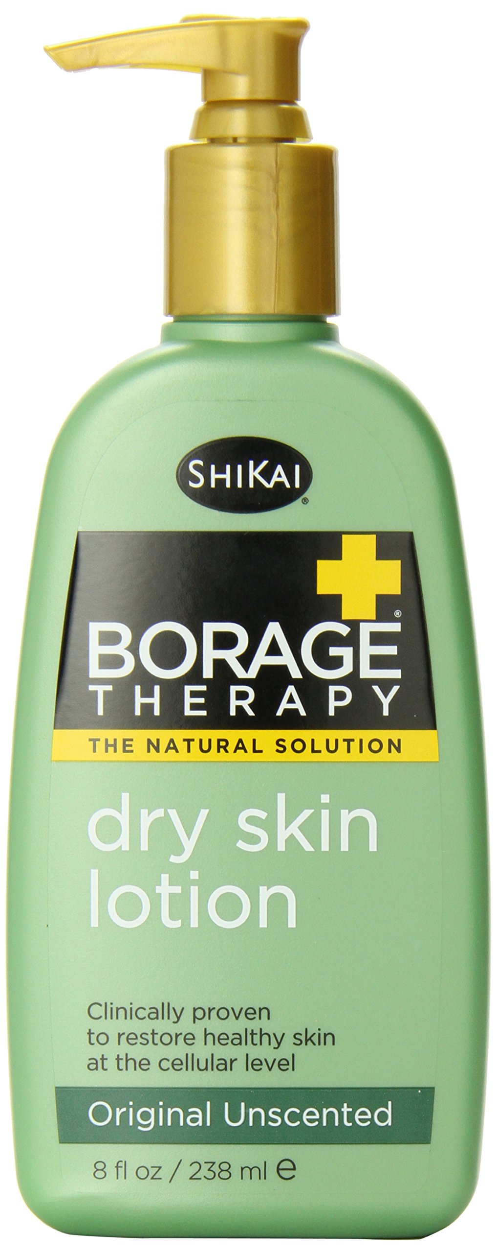 ShiKai - Borage Therapy Plant-Based Dry Skin Lotion, Soothing & Moisturizing Relief For Dry, Irritated & Itchy Skin, Non-Greasy, Sensitive Skin Friendly (Unscented, 8 Ounces), Multi (Pack of 1), 40202