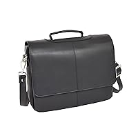 Womens BRIEFCASE Soft Black Leather Laptop Files Office Executive Business BAG A56