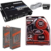 Elite Audio, Amplifier Wiring Kit and Epicenter Combo, 2000 Watts Max Power, Epicenter Bass Processor with Control Knob, 4GA Cables, Dual RCA Sets, ANL Fuse and Holder