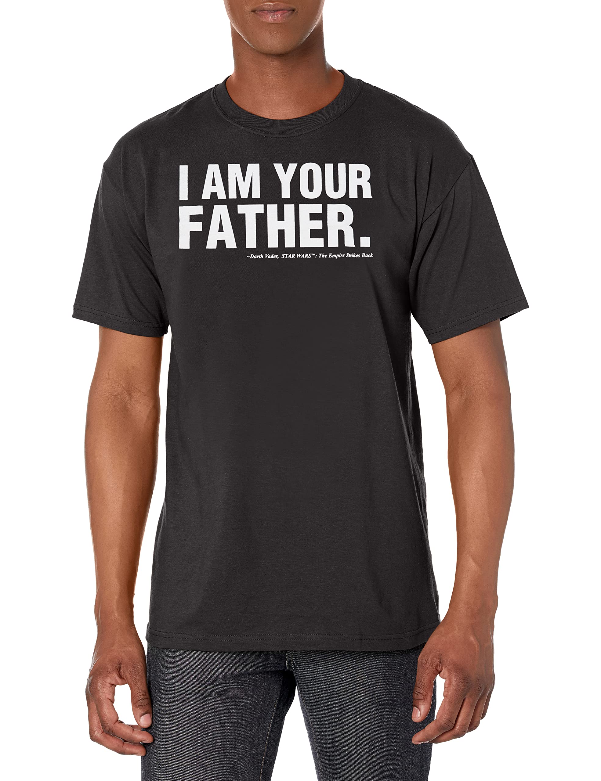 Star Wars Men's Darth Vader Space Father T-Shirt Black, X-Large