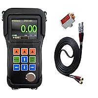 High Precise Ultrasonic Thickness Gauge Tester Meter with Range 0.7-12mm/0.03”-0.47” P-E Pulse to Echo Mode Color Waveform A-scan Time Based B-scan for Plastic,Steel,PVC,Glass Plates,Pipes,Etc