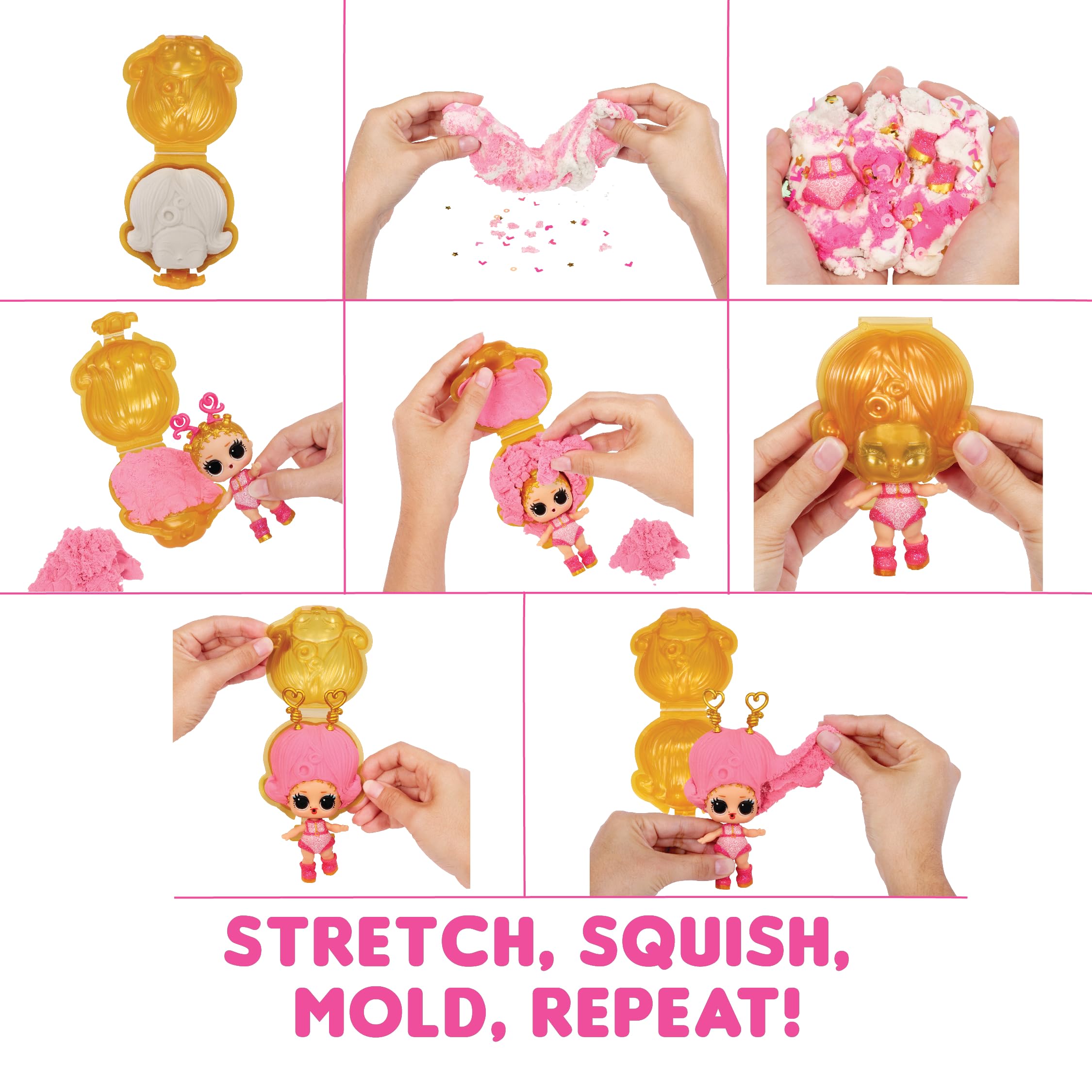 LOL. Surprise! Squish Sand Magic Hair Tots- with Collectible Doll, Squish Sand Dolls, Surprises, Limited Edition Doll- Great Gift for Girls Age 3+