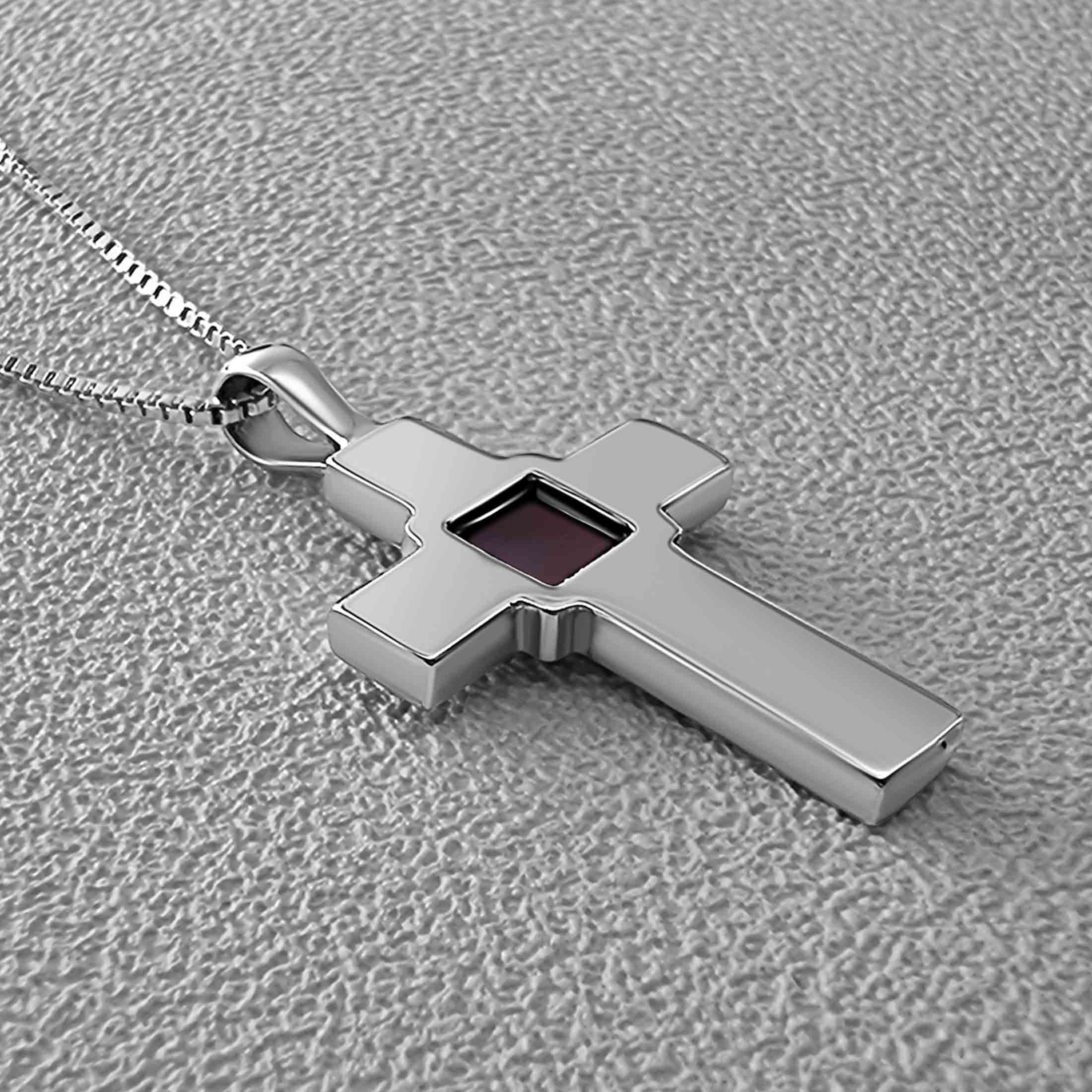 Cross Necklace with Smallest Nano Bible on Jewelry - Christian Pendant for Men or Women with Entire KJV New Testament Holy Scriptures on 0.2