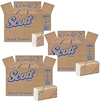 Scott Essential Multifold Paper Towels (01804) with Fast-Drying Absorbency Pockets, White, 16 Packs/Case, 250 Multifold Towels/Pack (Pack 3)