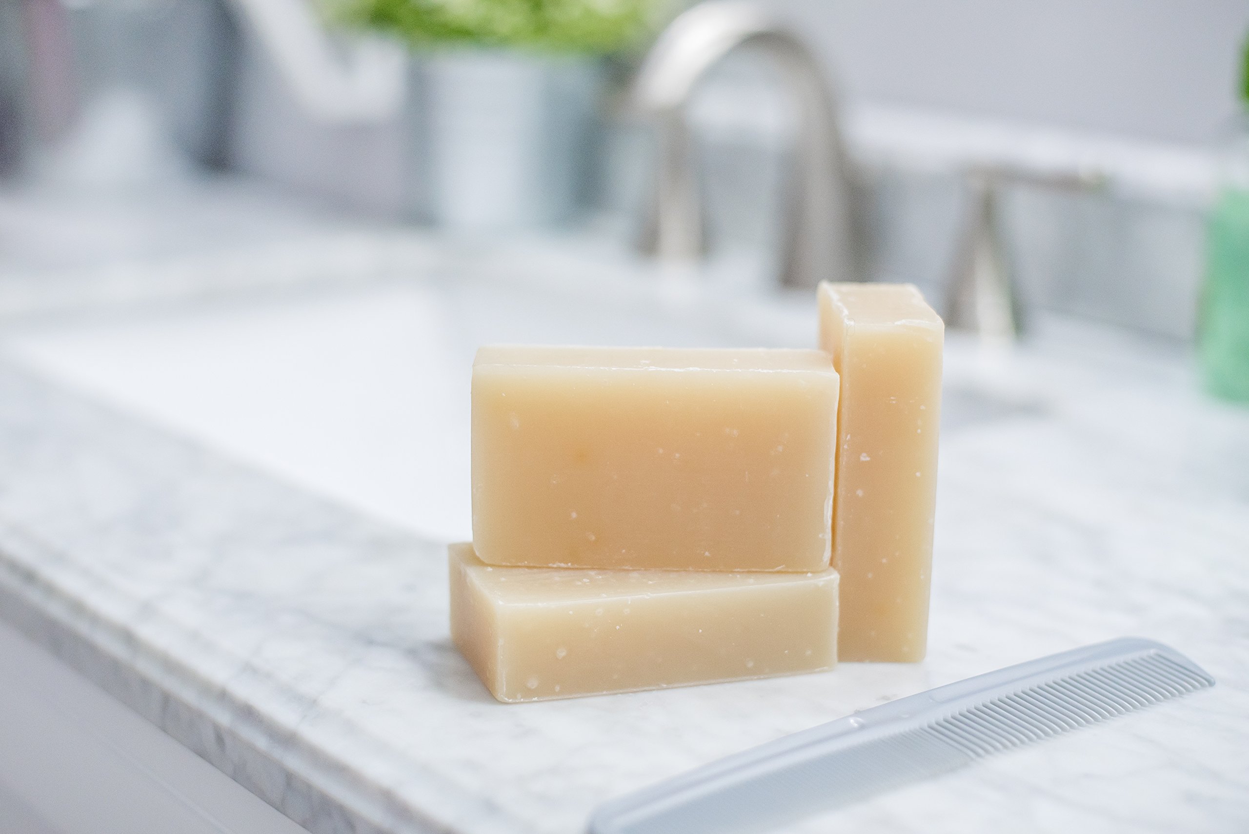 360Feel Lavender Shampoo Bar Soap - Vegan & Handmade - Infused with Hair Growth Oils - Prevents Hair Loss & Dandruff - TSA Approved for Travel - Gentle & Mild for All Hair Types