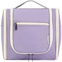 Hanging Toiletry Bag for Women Travel Makeup Bag Organizer Toiletries Bag for Cosmetics Essentials Accessories (Large, Light Purple)