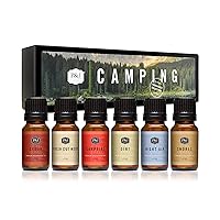 P&J Trading Fragrance Oil Camping Set | Campfire, Smores, Dirt, Fresh Cut Wood, Night Air, and Cedar Candle Scents for Candle Making, Freshie Scents, Soap Making Supplies, Diffuser Oil Scents