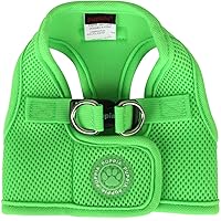 Puppia Neon Soft Vest Harness Step-in No Choke No Pull Walking Training for Small and Medium Dog, Green, X-Small