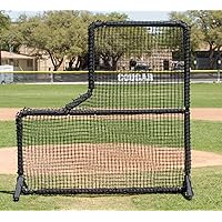 Team Express 7ft Pro Series Padded L Screen, No Welding or Lacing Assembly, Softball or Baseball Pitching Net, Batting and Pitching Screen with Powder Coated Frame