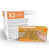 X3 Clear Vinyl Industrial Gloves