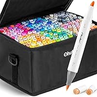 108 Pack Art Markers, 107 Coloring Markers and 1 Blender, Alcohol Based  Dual Tip Permanent Markers Highlighters with Case, Excellent for Adults  Kids