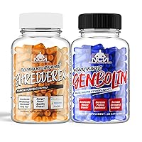 NCN Premium Nutraceuticals - GENBOLIN + SHREDDEREX, Muscle Builder for Men & Women + Thermogenic Weight Loss Pills, Weight Loss Support, Natural Muscle Builder for Men & Women, 60 Capsule/Bottle