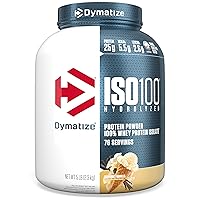 Dymatize ISO 100 Whey Protein Powder with 25g of Hydrolyzed 100% Whey Isolate, Vanilla 5 Pound, Package may vary
