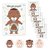 Party Hearty Baby Shower Games for Boy, 33 Poopie Emoji Scratch Off Lottery Tickets, Baby Games Ideas, Scratch Off Game