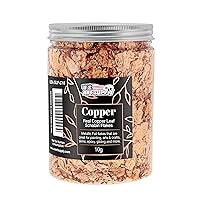 U.S. Art Supply Metallic Foil Schabin Gilding Genuine Copper Leaf Flakes in a 10 Gram Bottle - Gild Picture Frames, Paintings, Furniture, Decorate Epoxy Resin, Nails, Jewelry, Slime, Arts and Crafts