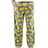 Men's Soft Warm Fleece Animal Novelty Print Pajama Bottom Pants