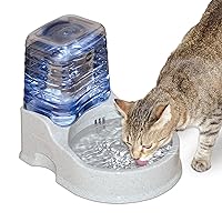 K&H Pet Products CleanFlow Filtered Water Bowl for Cats, Pet Drinking Water Fountain, Cat Water Dispenser, Granite 80 Ounce Bowl & 90 Ounce Reservoir