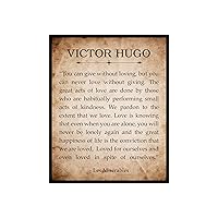Poster Master Les Miserables Poster - Victor Hugo Print - Motivational Quote Art - Les Miserables Book Art - Literary Gift for Him, Her - Wall Decor for Bedroom, Living Room - 11x14 UNFRAMED Wall Art