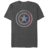 Marvel Men's Distressed Captain America Shield T-Shirt