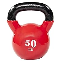 BalanceFrom All-Purpose Color Vinyl Coated Kettlebell, 5-50 Pounds