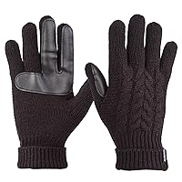 isotoner Women's Cable Knit Gloves with Touchscreen Palm Patches