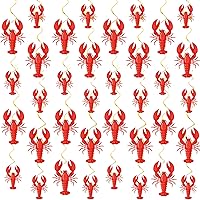84Pcs Crawfish Boil Party Decorations Hanging Swirls for Lobster Birthday Party Supplies Seafood Shrimp Boil Themed Paper Cutouts Hanging Streamers for Birthday Baby Shower Party Home Lunch