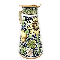 Italian Ceramic Art Pottery Vase Jar Vessel Pitcher Hand Painted Made in ITALY Tuscan
