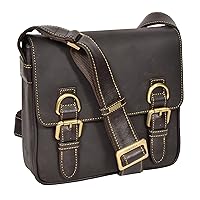 DR393 Satchel Style Leather Flight Bag Brown