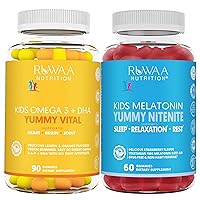 Omega 3 Gummies, DHA Gummies and 1mg Melatonin Gummies | No Fish, No After-Taste, Non-Habit Forming, Gluten Free, Non-GMO, Made in USA.