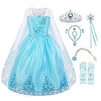 Girls Princess Costume Snow Queen Princess Dress Toddler Halloween Birthday Christmas Party Dress Up Clothes