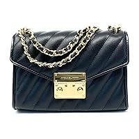 Michael Kors Small Rose Quilted Leather Shoulder Flap Bag Black