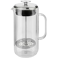 ZWILLING Sorrent Plus 39500-300 French Press, 25.4 fl oz (750 ml), Coffee Maker, Tea Press Clear, Authentic Japanese Product