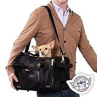 Delta Airlines Travel Pet Carrier, Airline Approved & Guaranteed On Board - Black, Medium