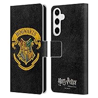 Head Case Designs Officially Licensed Harry Potter Hogwarts Crest Sorcerer's Stone I Leather Book Wallet Case Cover Compatible with Samsung Galaxy S24+ 5G