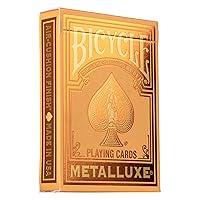 Bicycle Metalluxe Orange Playing Cards - Premium Metal Foil Finish - Poker Size