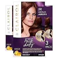 Age Defy Permanent Hair Dye, 5R Medium Auburn Hair Color, Pack of 3