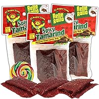 Spicy Tamarind Mexican Candy, Chili Gummy Roll Up Candies, Fiesta Party Favor Snacks, 2.5 Ounces (Pack of 3) Lollipop Swirl Sticker Included