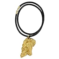 Exclusive Dog Necklace with Gold Plating 24ct - Handmade Jewelry Masterpiece for Dog Lovers – Gold-Plated Dog Necklaces for Men and Women – Fresian Horse