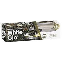 White Glo Coconut Oil Whitening Toothpaste, Refreshing Coconut & Mint Flavour, Fluoride-free Holistic Oral Care, Infused Luxurious Coconut Oil For Sparkling White Teeth and Ultimate Clean - 5.2 Ounces
