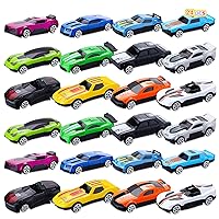 24 PCS Toy Cars for Boys Toddler, Mini Alloy Vehicle Car Toys Set with Gift Cards, Easter Eggs Filler, Party Favor for Kids Age 3+, Birthday Gift Classroom Prize for Children