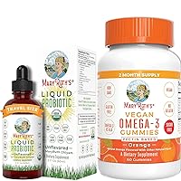 Liquid Probiotics & Vegan Omega 3 Gummies by MaryRuth's |for Digestive Health, Gut Health & Immune Support Supplement| Immune Support, Brain Health