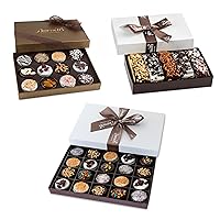 Barnett's Gourmet Chocolate Cookies Gift Basket Tower, Cookie and Biscotti Christmas Holiday Him & Her Gifts, Prime Unique Corporate Men Women Valentines Mothers Day Basket Ideas