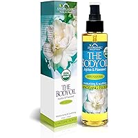 Body Oil - Rich Floral Ylang Ylang - Jojoba and Flaxseed Oil with Vitamin E, USDA Organic, No Alcohol, Paraben, Artificial Detergents, Color or Synthetic perfumes, 5 Fl.oz. (YlangYlang)
