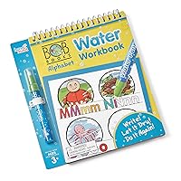hand2mind Bob Books Alphabet Skills Water Workbook, Reading Toys, Water Coloring Books for Toddlers, Bob Books Workbook, Water Pens for Toddlers, Reading Games, Alphabet Toys (1 Water Book and Pen)