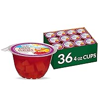 Fruit Bowls Peaches in Strawberry Flavored Gel Snacks, 4.3oz 36 Total Cups, Gluten & Dairy Free, Bulk Lunch Snacks for Kids & Adults