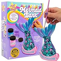 Just My Style Paint Your Own Mermaid Bank by Horizon Group USA. Paint & Decorate Your Own Coin Bank with Color Changing Sequin Decal & Metallic Holographic Paints, Blue