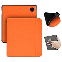 Case for 7” Kobo Libra 2 Only - Ultra Slim PU Leather Smart Cover with Auto Sleep and Wake, Premium Protective Case with Hand Strap for Kobo Libra 2 (Orange)